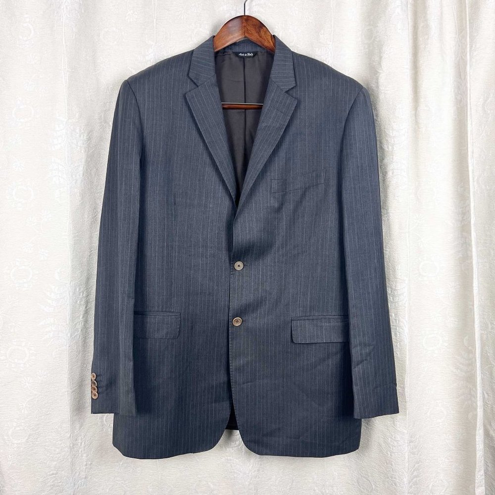 Ermenegildo Zegna gray pinstripe sport coat Traveller wool & silk blazer